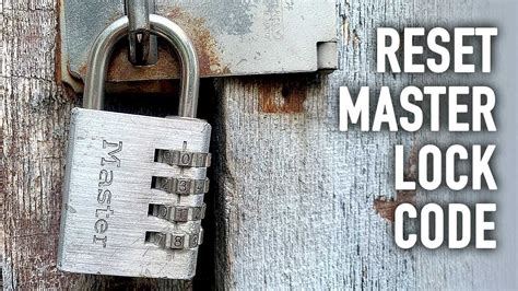 master lock reset 4 digit|HOW TO CHANGE MASTER LOCK COMBINATION CODE.